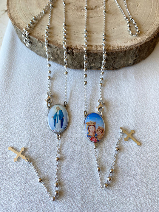 Collana ROSARIO in argento e smalto